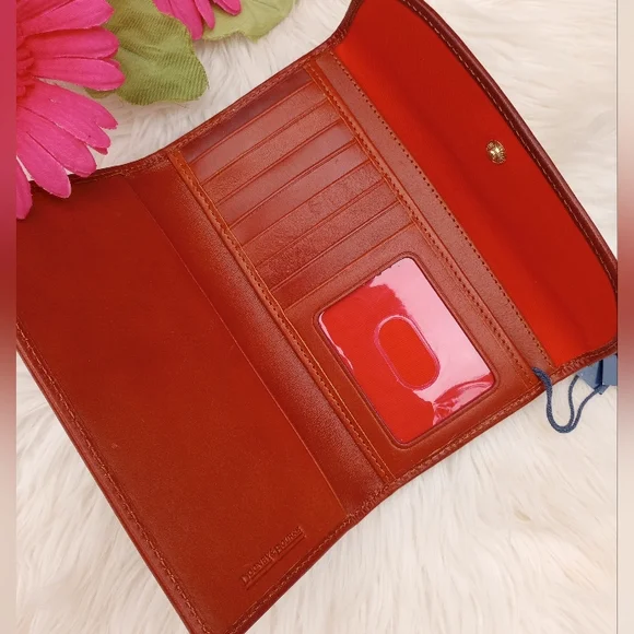 Dooney and Bourke Charcoal Tartan Plaid Windsor Continental Wallet - Picture 7 of 16